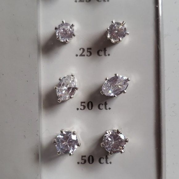 NIB 5-pair Crystal earrings - Picture 3 of 4
